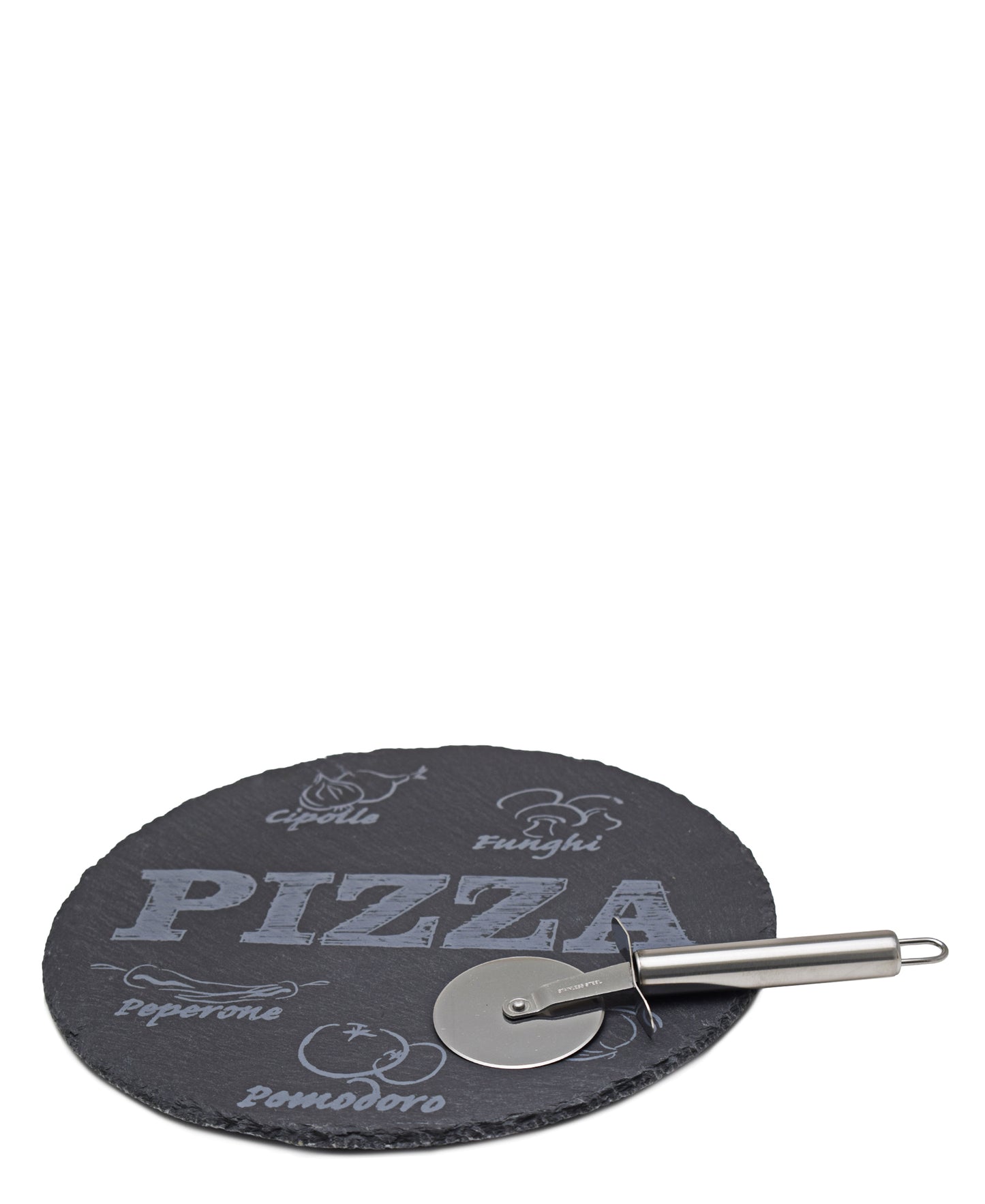 Regent Slate Pizza Board W Cutter 2 Piece - Black & Navy Blue