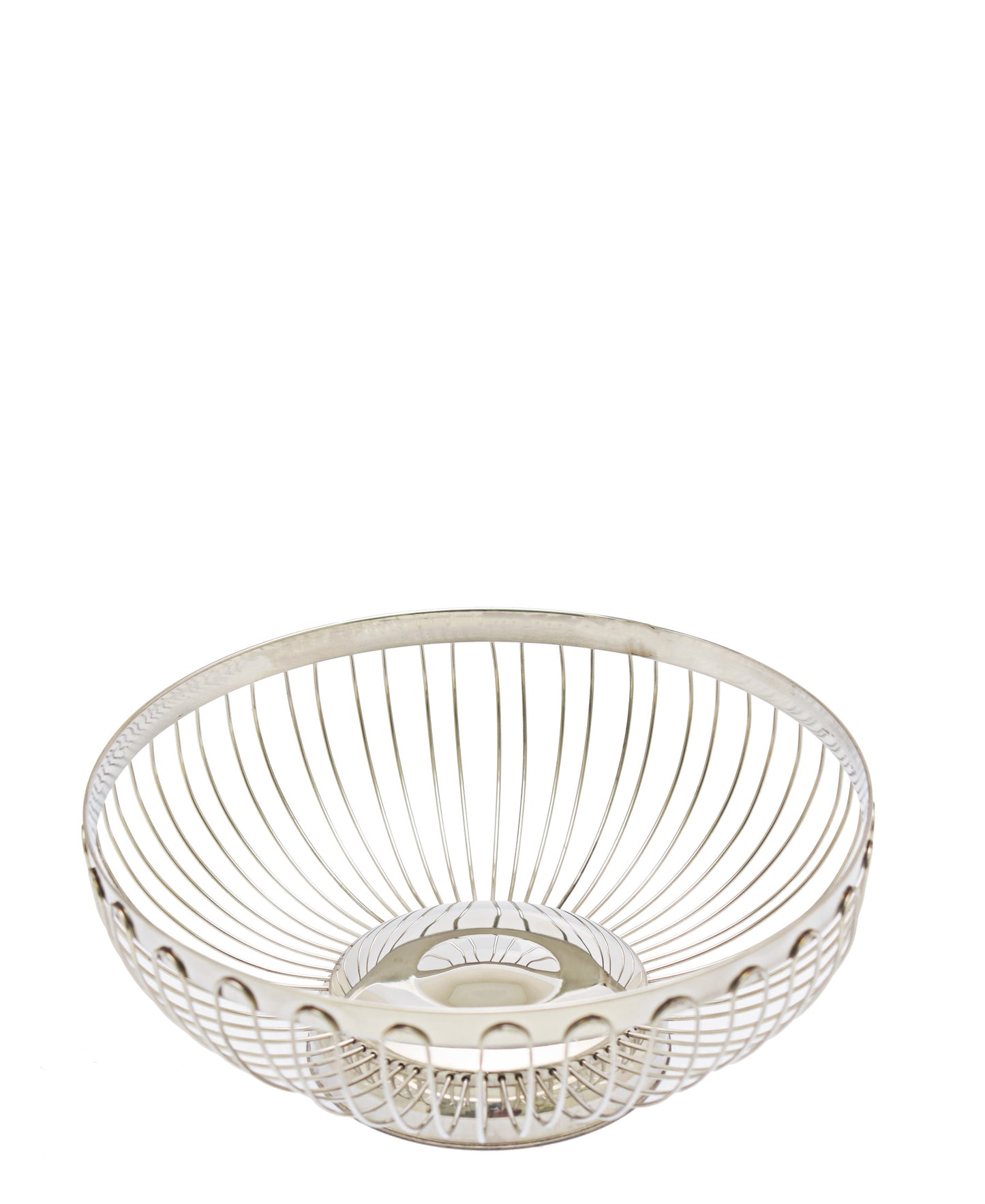 Regent Bread Basket Round 20cm - Silver