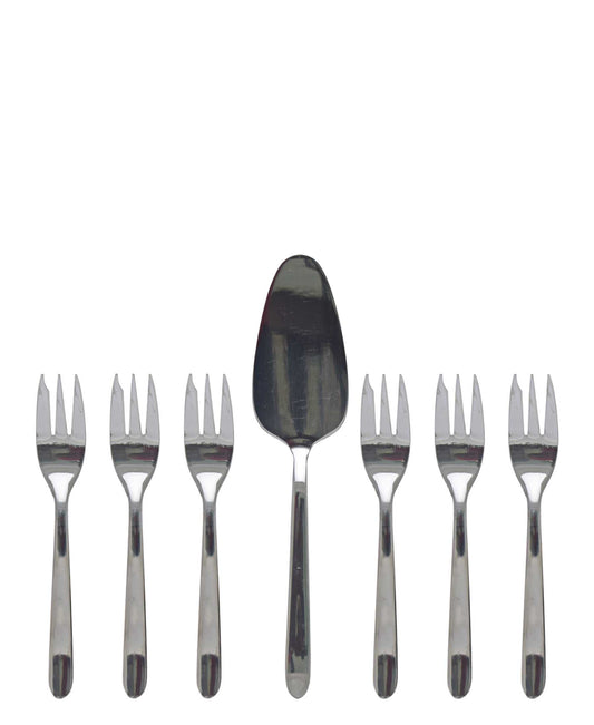 Kitchen Life Cutlery Cake 7 Piece Set - Silver