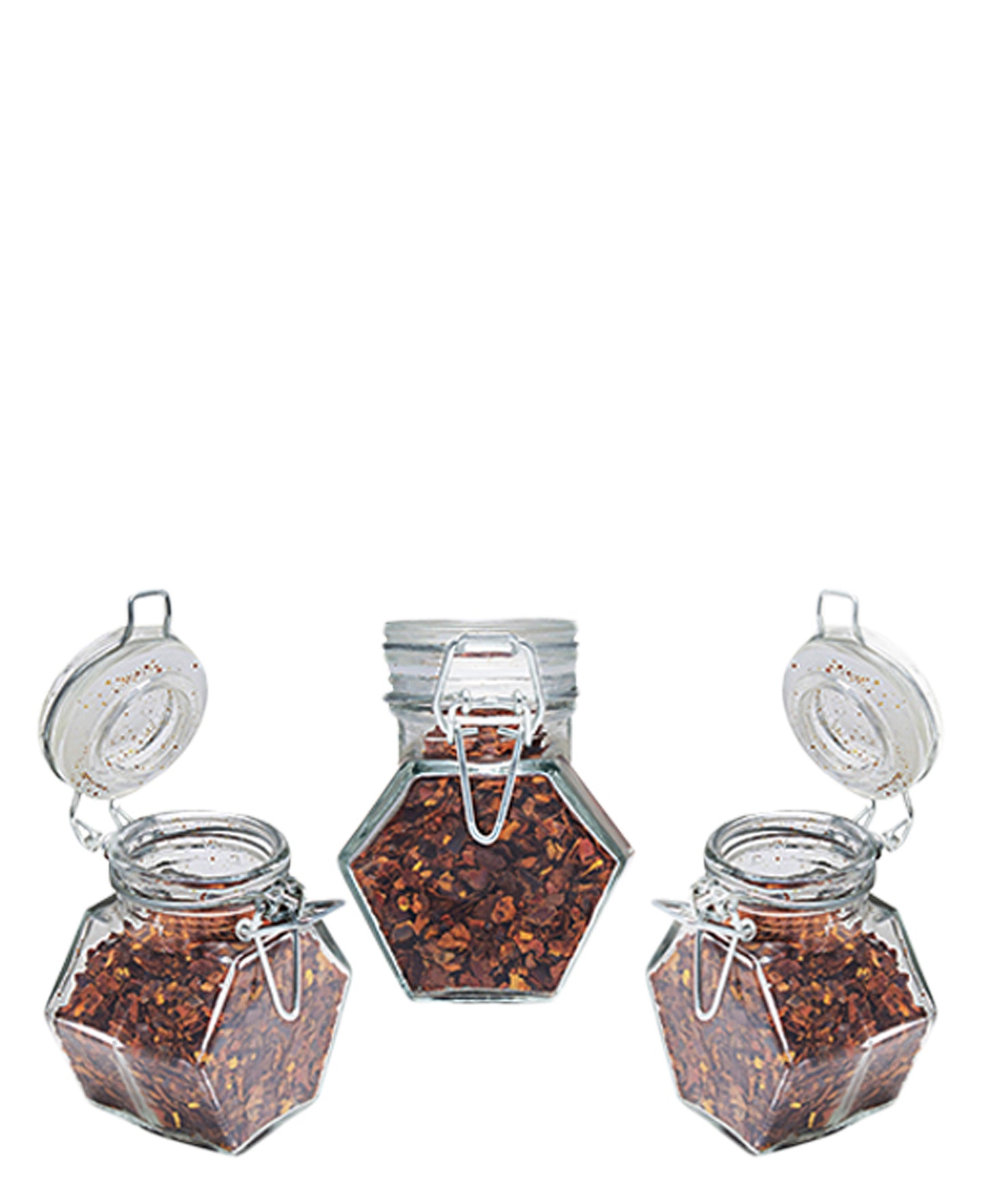 Pasabahce 3 Piece 100ml Mini Clip Top Jars - Clear