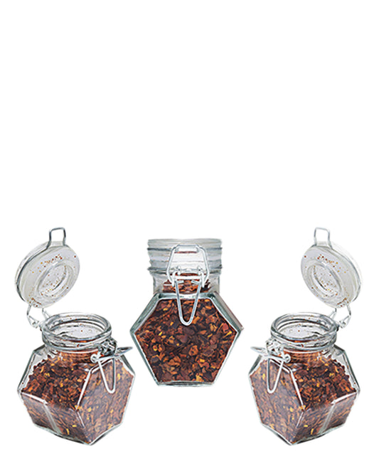 Pasabahce 3 Piece 100ml Mini Clip Top Jars - Clear