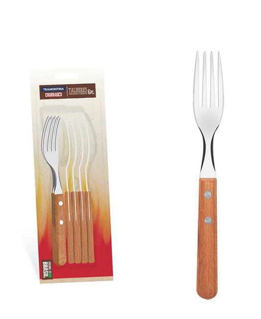 Tramontina 6 Piece Table Fork Set - Brown