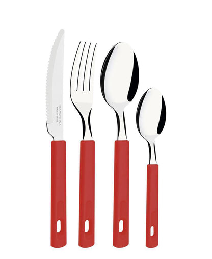 Tramontina Cutlery 24 Pieces With Stand - Red