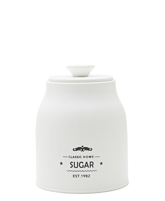 Aqua Iron White Sugar Canister - White