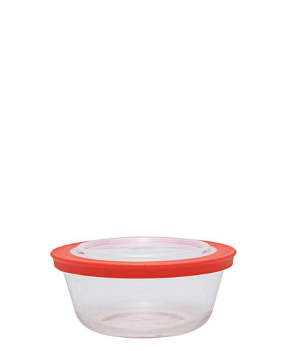 Marinex Bowl Round With Plastic Lid 600ml - Red