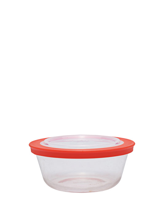 Marinex Bowl Round With Plastic Lid 600ml - Red