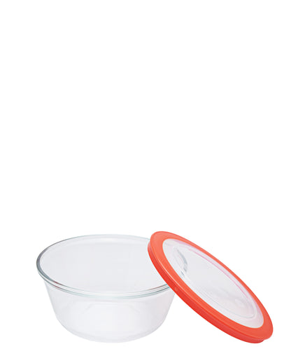 Marinex Bowl Round With Plastic Lid 1.2LT - Red