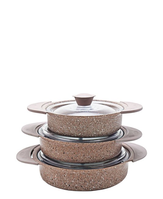 OMS 3015 Cast Granite 6 Piece Cookware - Beige