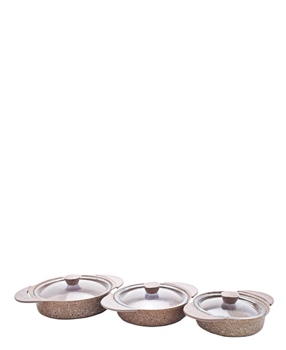 OMS 3015 Cast Granite 6 Piece Cookware - Beige