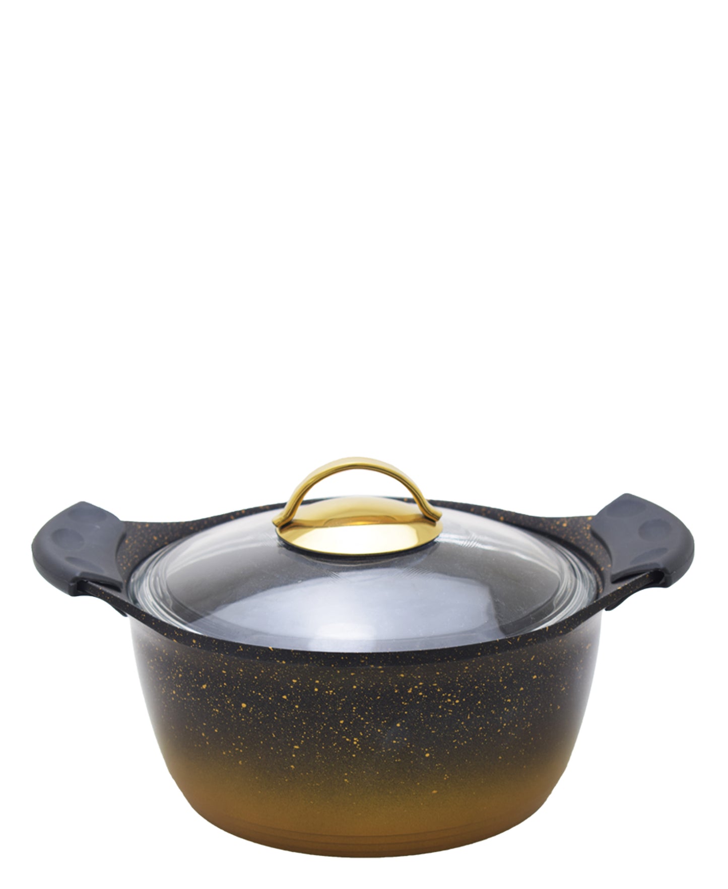 OMS Granite 8 Piece Pot Set - Black & Gold