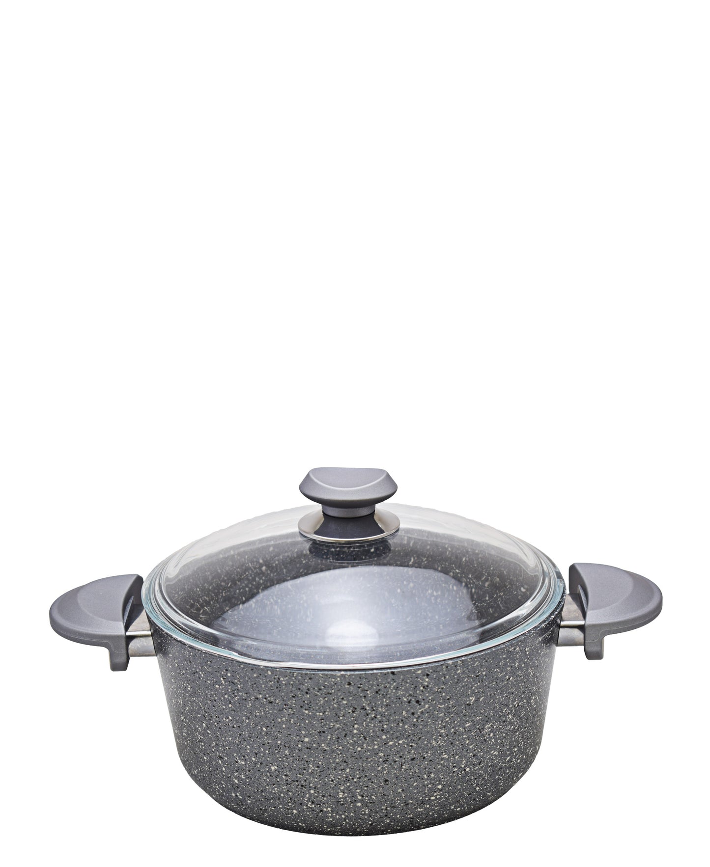 OMS Non Stick 22cm Granite Deep Casserole - Grey