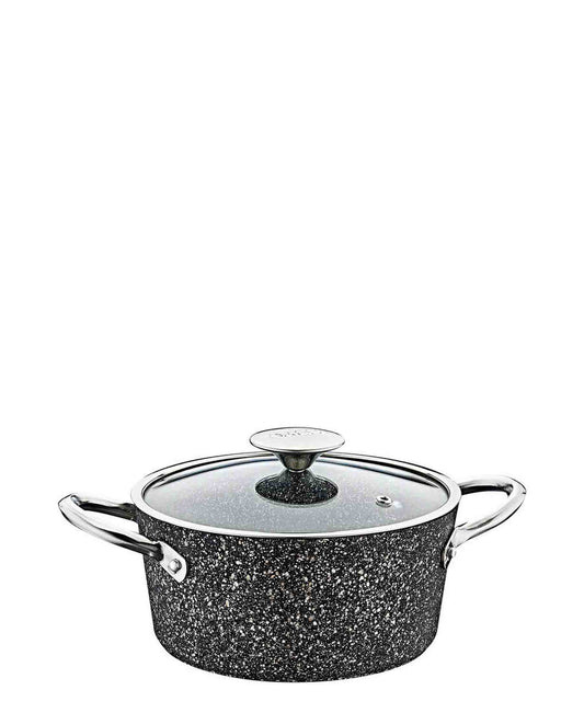 OMS 22cm Deep Granite Induction Pot - Black