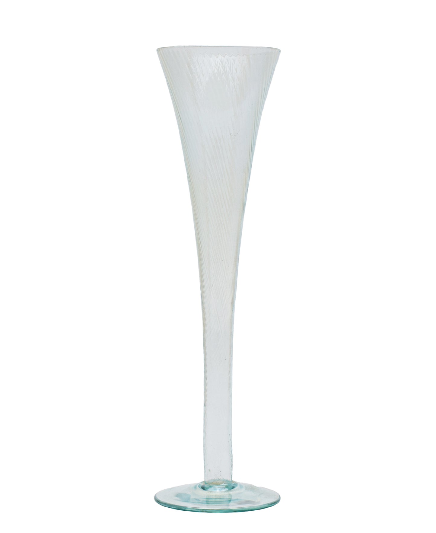 Unique Designs Hollow Champagne Glass - Clear & Teal