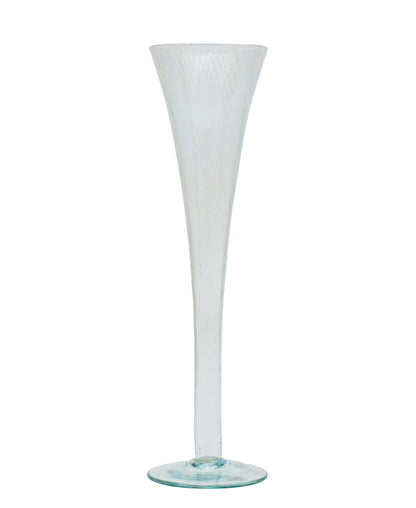 Unique Designs Hollow Champagne Glass - Clear & Teal