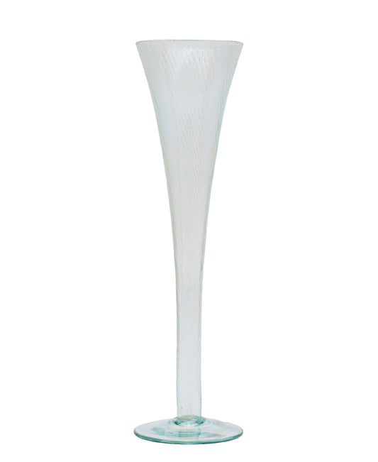 Unique Designs Hollow Champagne Glass - Clear & Teal