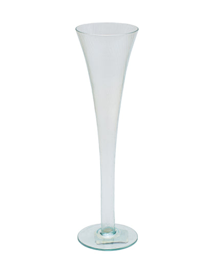 Unique Designs Hollow Champagne Glass - Clear & Teal