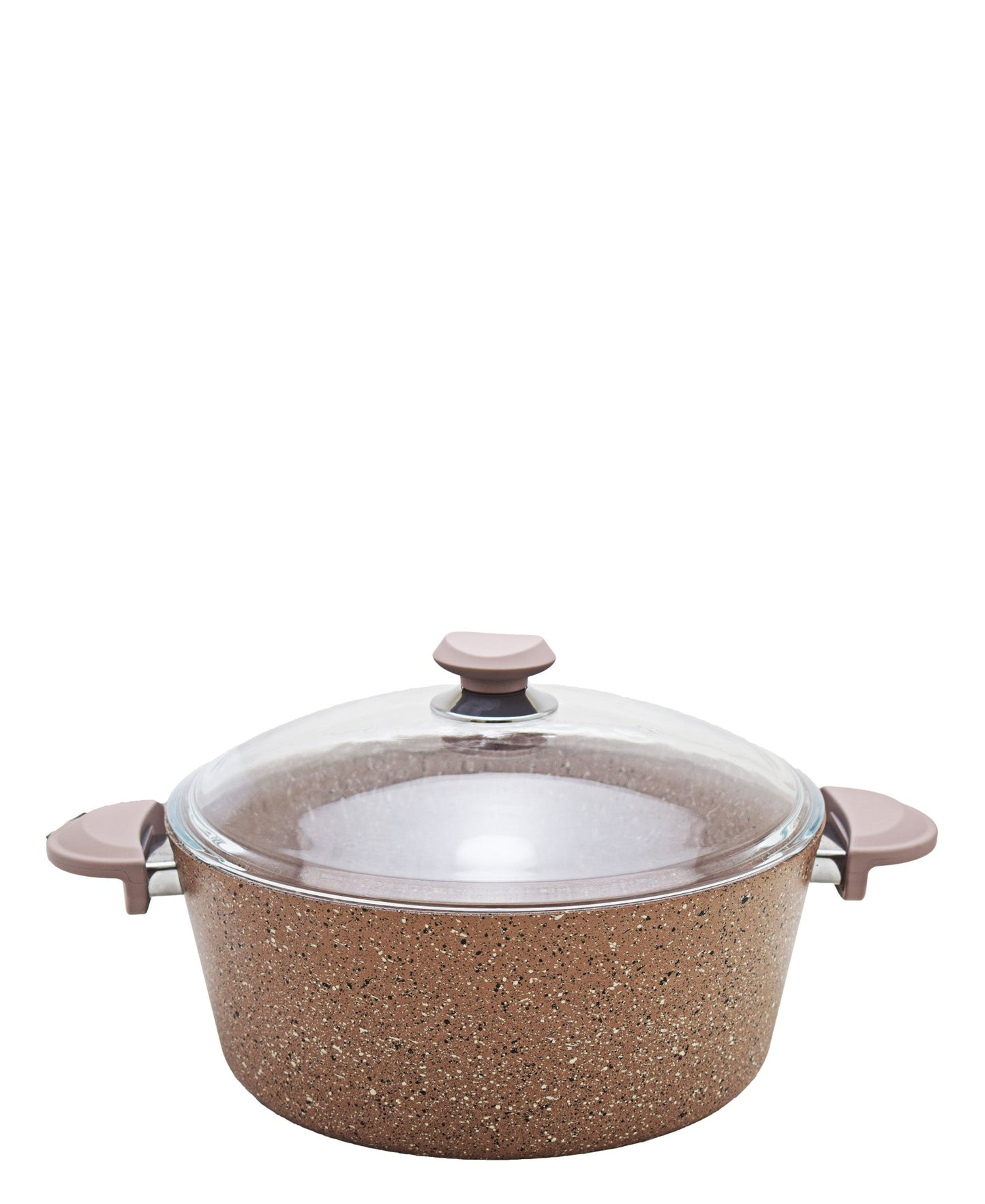 OMS Non Stick 20cm Granite Deep Casserole - Beige