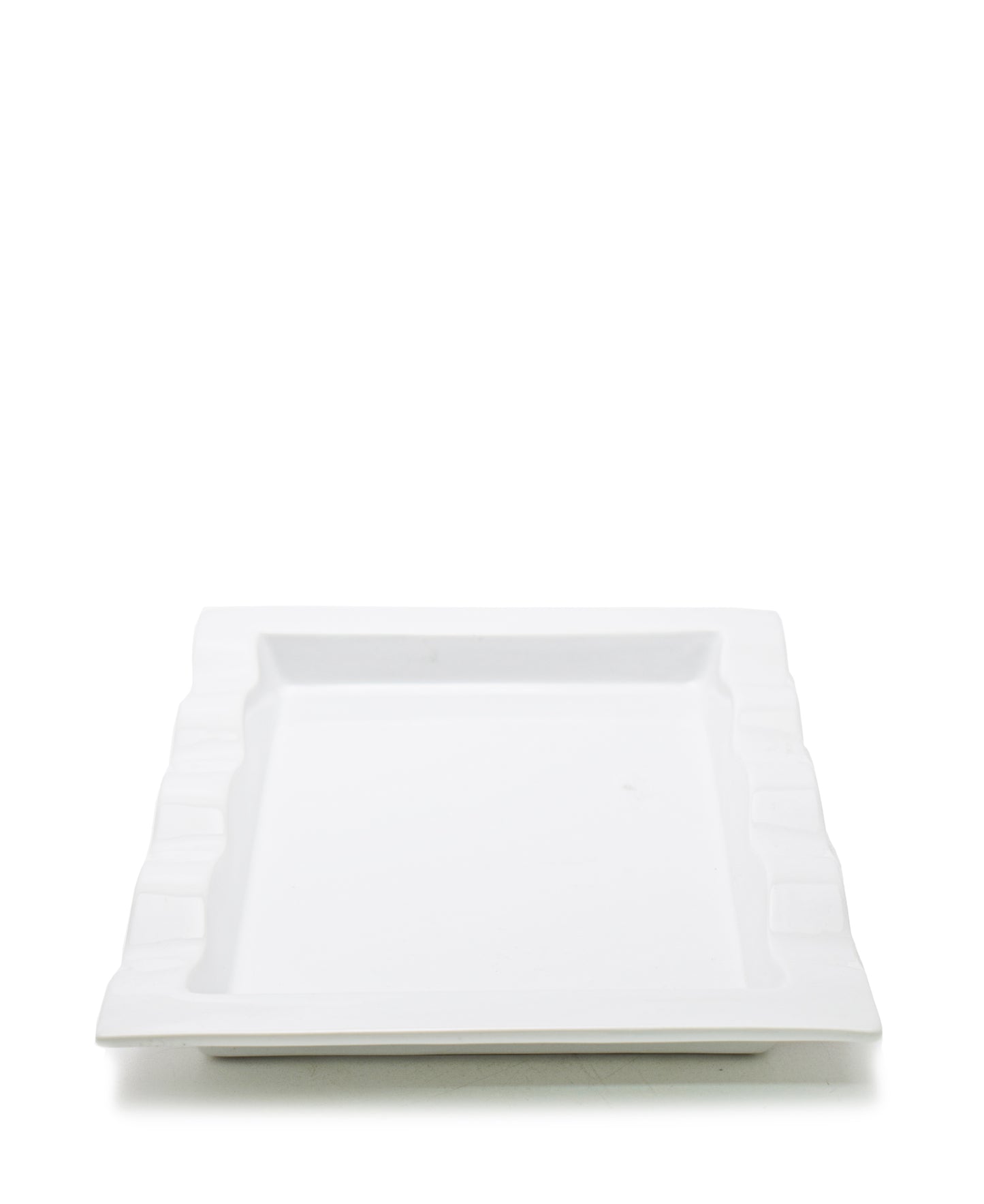 Kitchen Life Ceramic Wavey Serving Platter 36cm - White