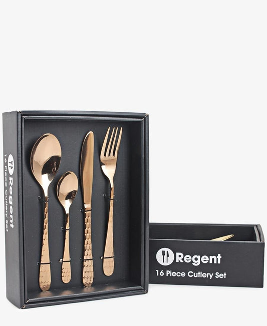 Regent 16 Piece Richmond Cutlery Set - Rose Gold