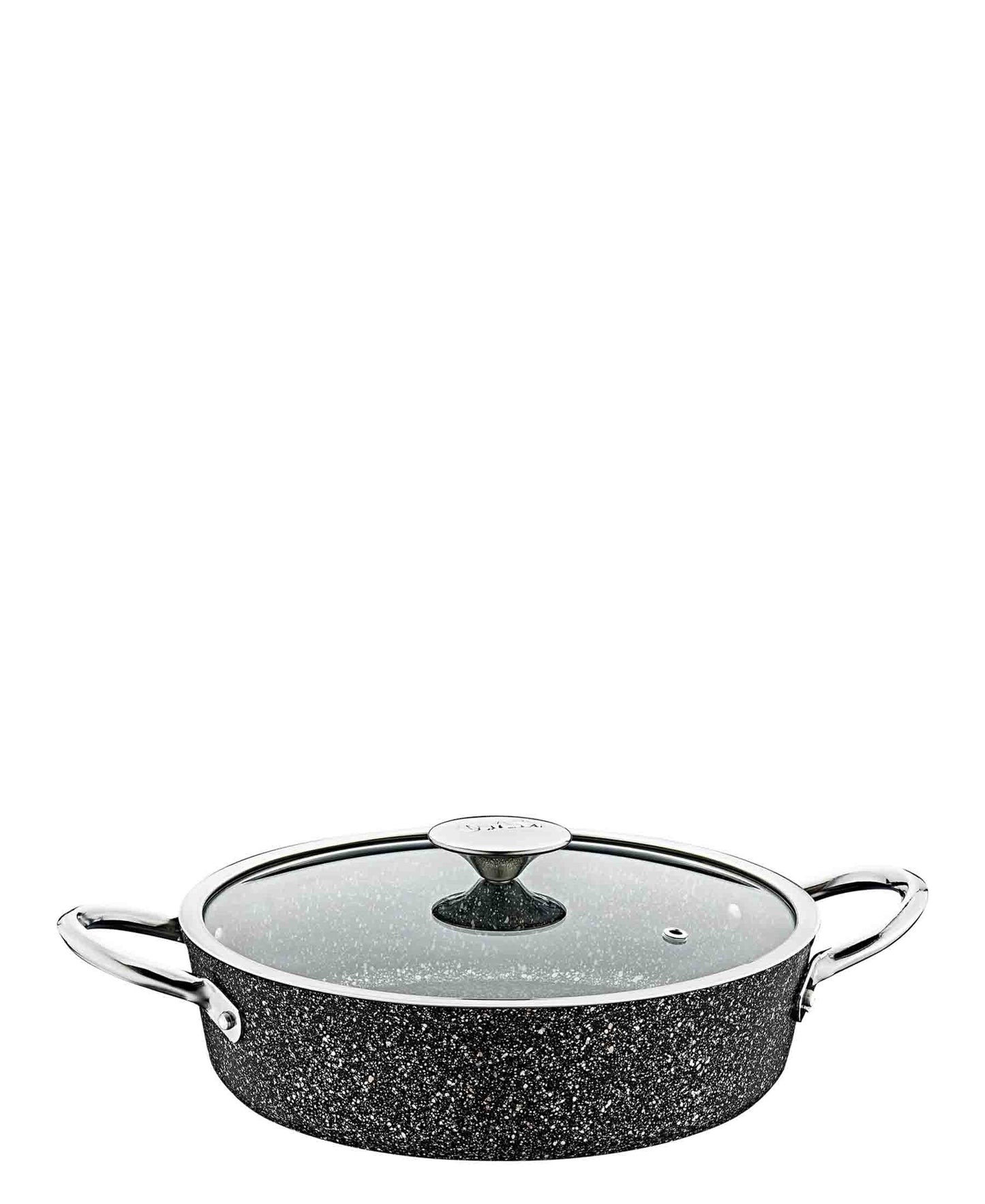 OMS 28cm Low Granite Induction Pot - Black