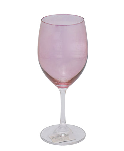 Unique Designs Lustre Stem Wine Glass 190ML - Pink