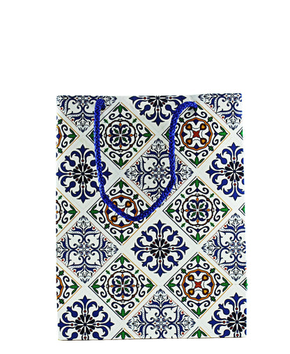 Urban Decor Sienna Gift Bag Small Mixed - Blue & White