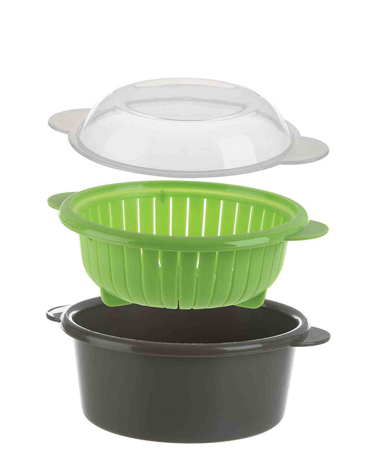 Kitchen Life Microwave Mini Steamer - Green