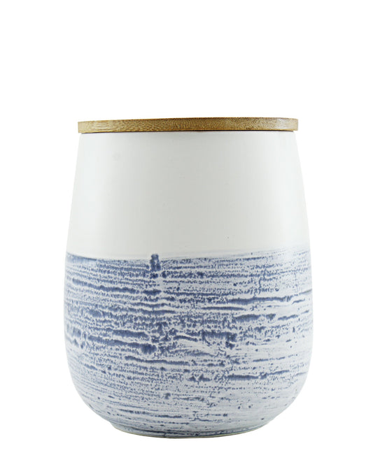 Ciroa Skyline Large Canister - White & Blue