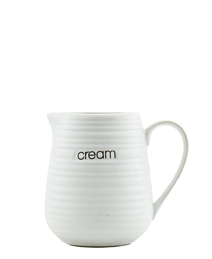 Ciroa Liquid Lines Cream Jug - White