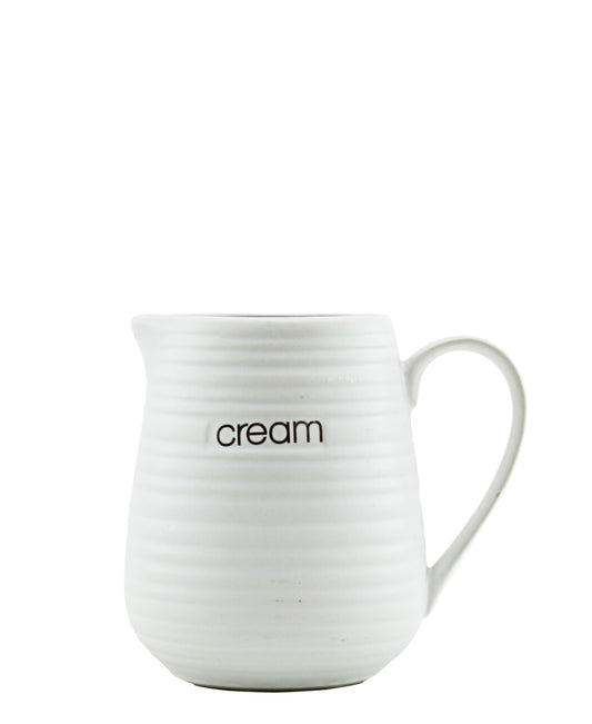 Ciroa Liquid Lines Cream Jug - White