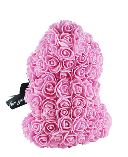 Lovers Design Floral Teddy Bear - Pink