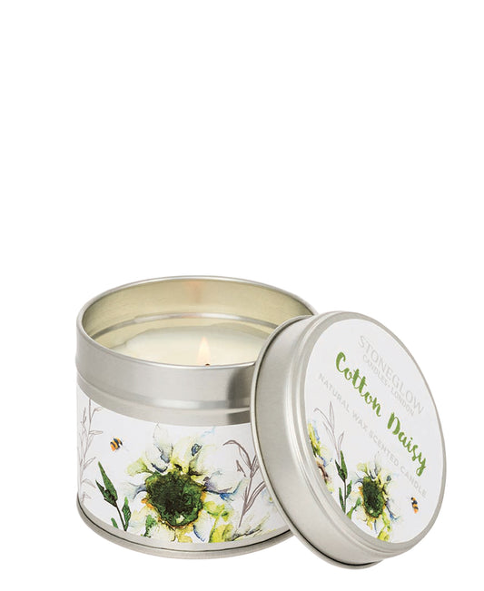 Stoneglow Cotton Daisy Candle Tin