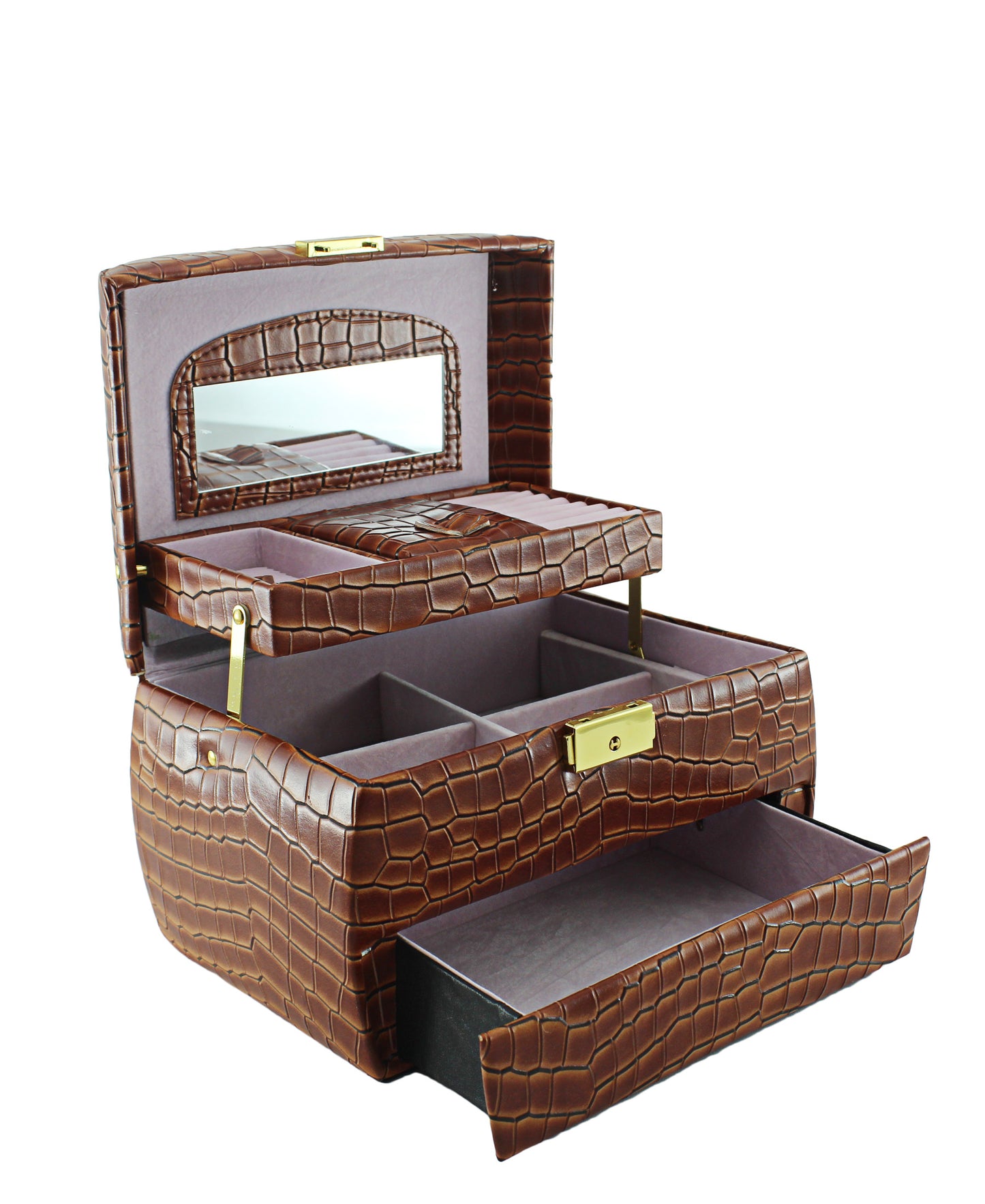 Urban Decor Jewellery Box 3 Levels - Brown