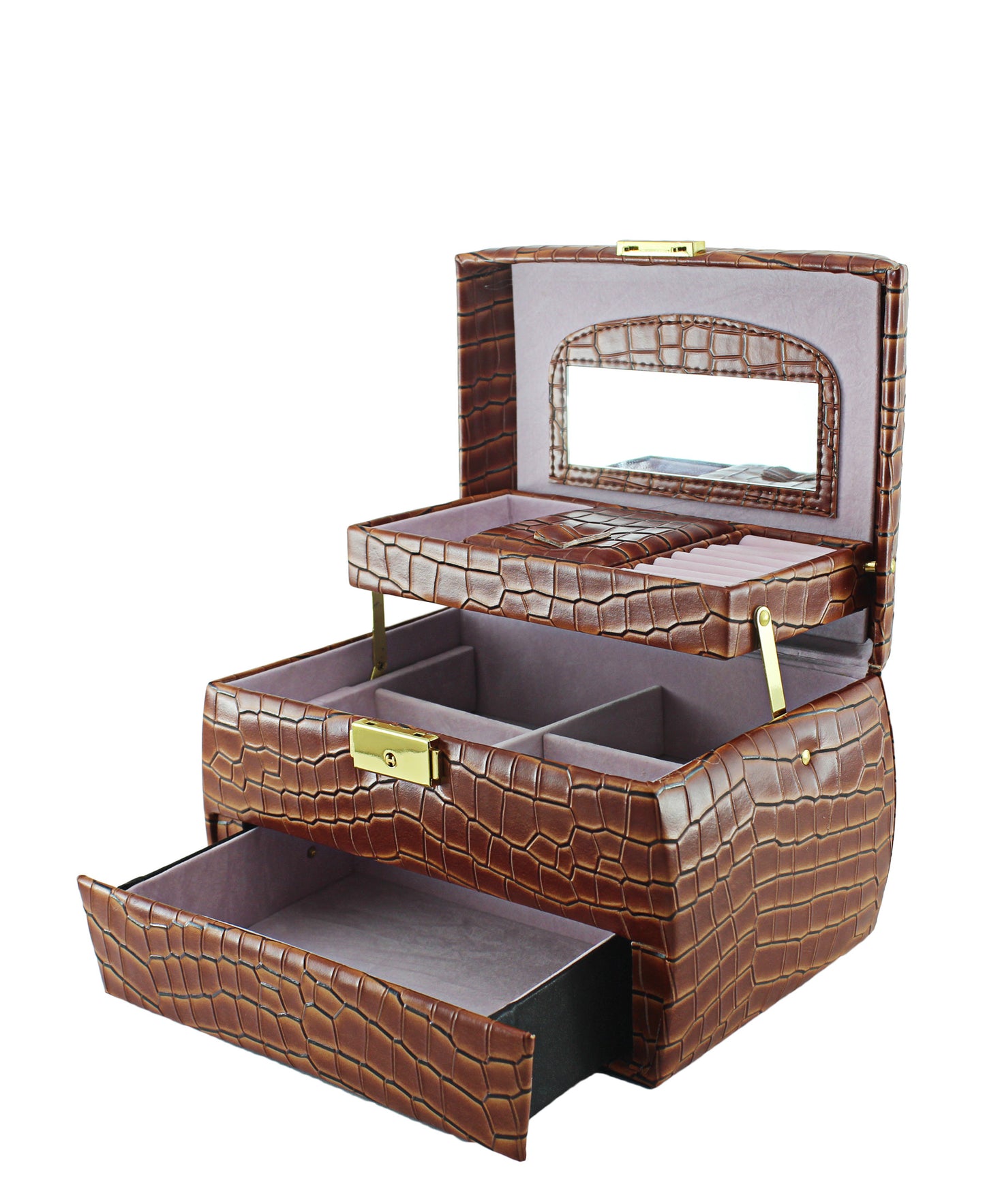 Urban Decor Jewellery Box 3 Levels - Brown