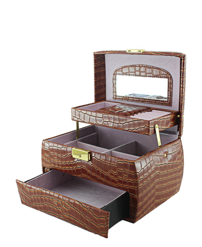 Urban Decor Jewellery Box 3 Levels - Brown