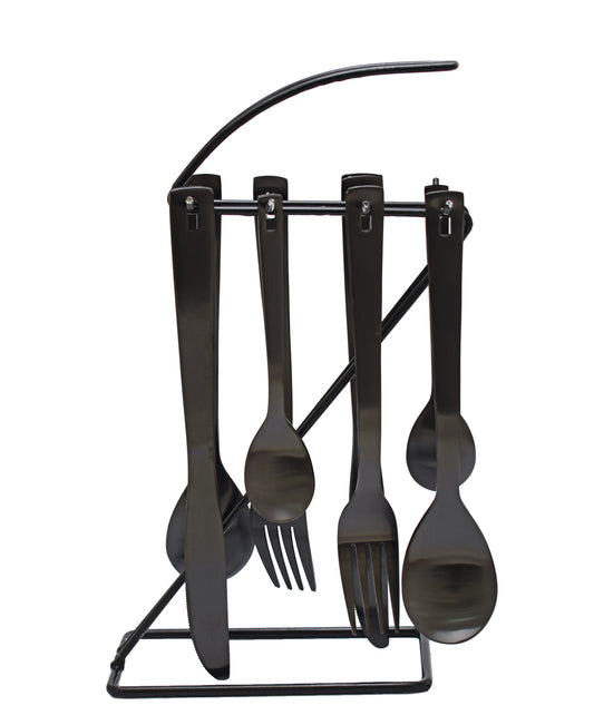 St James Daily Hanging Cutlery Set 16 Piece - Matte Black