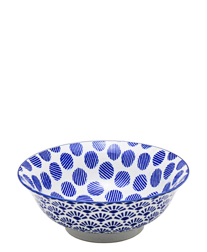 Shanghai Footed Bowl - Blue & White