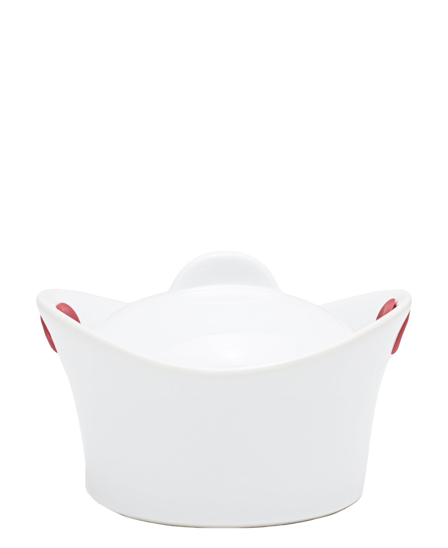 Aqua Round Mini Baker With Lid - White