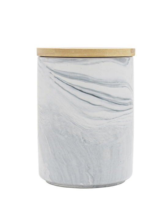 Ciroa Marble Canister White & Grey - Medium