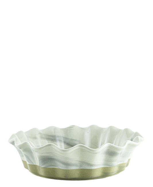 Ciroa Marble Mix Pie Dish - Grey