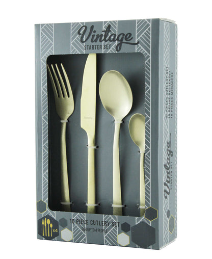 Amefa Manille Champagne Cutlery Set 16 Piece