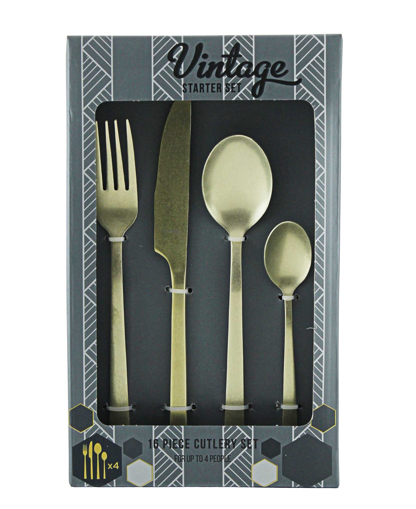 Amefa Manille Champagne Cutlery Set 16 Piece