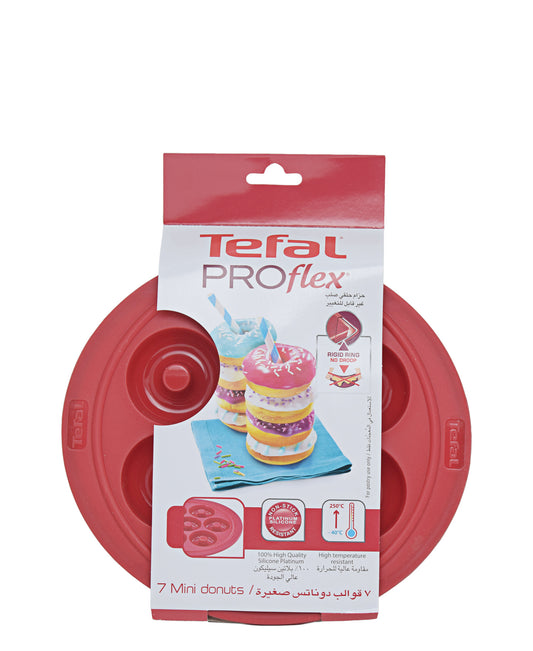 Tefal Proflex Silicone 7 Mini Donuts Bakeware - Red