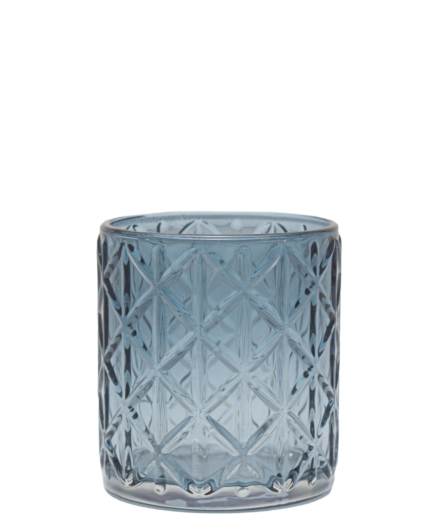 Eetrite Diamond Candle Holder 10cm - Smoked Blue