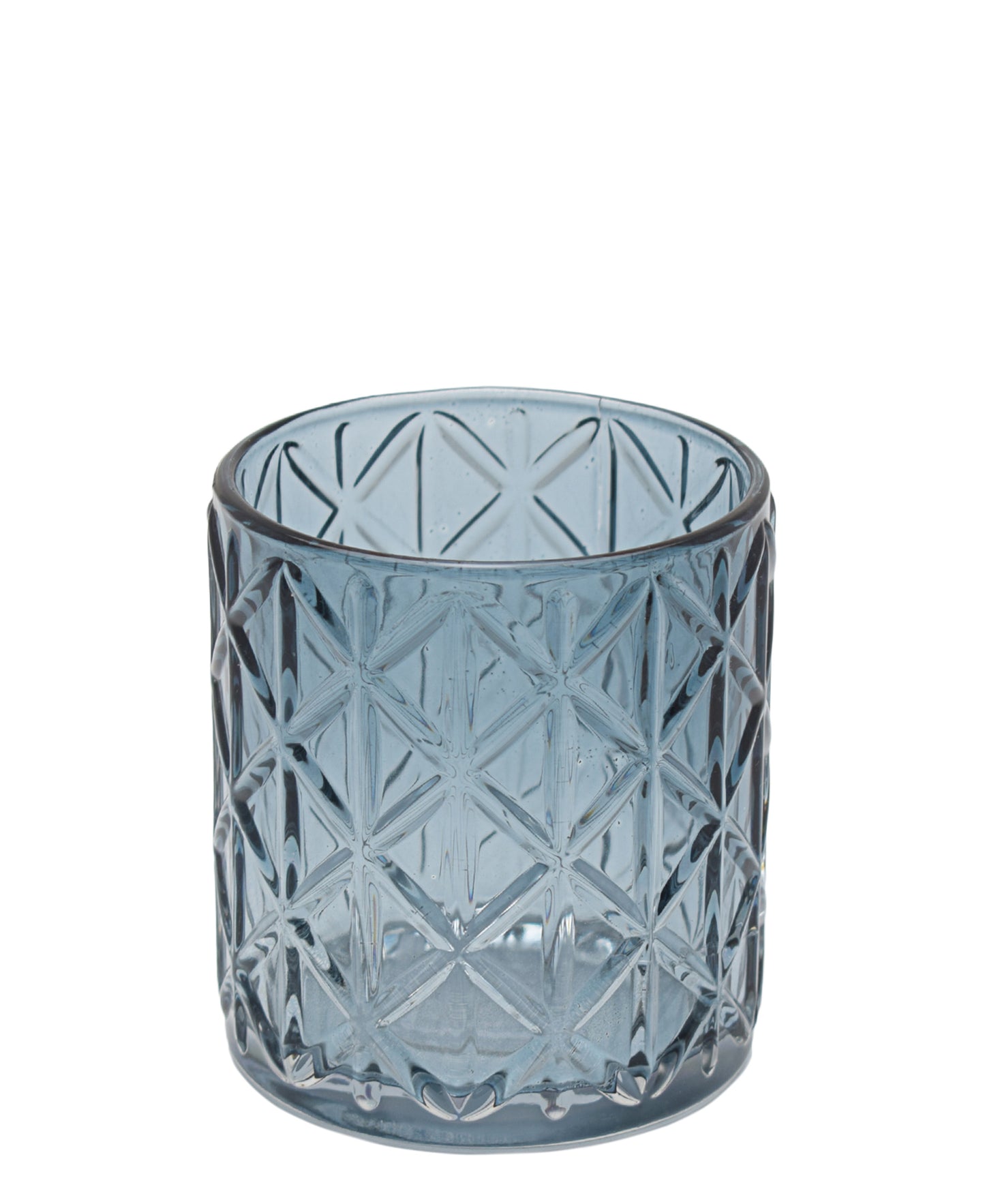 Eetrite Diamond Candle Holder 10cm - Smoked Blue