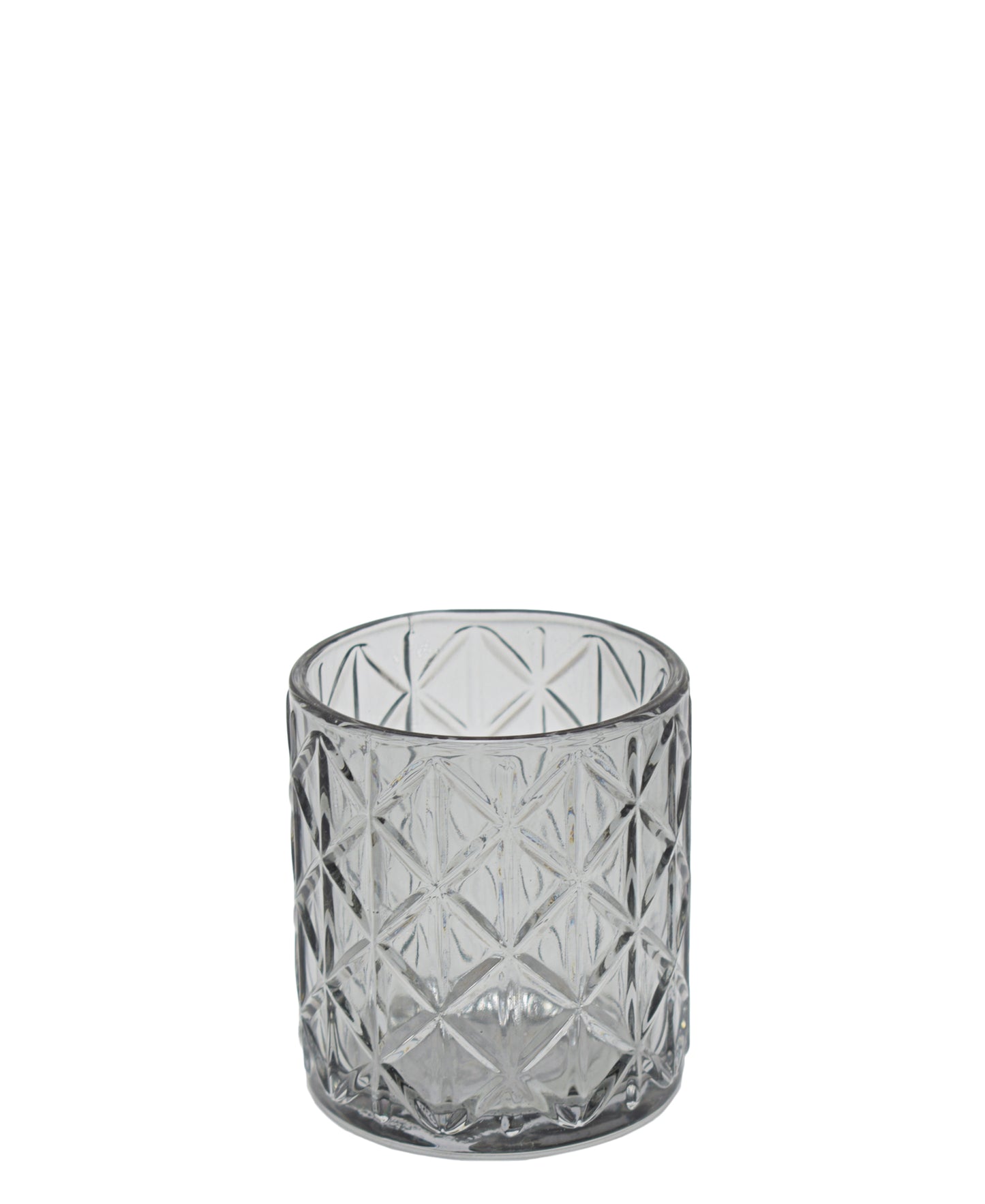 Eetrite Diamond Candle Holder 8cm - Smoked Grey