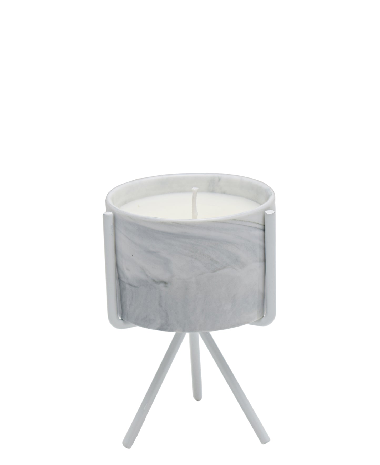 Urban Decor Scented Candle With Stand - White