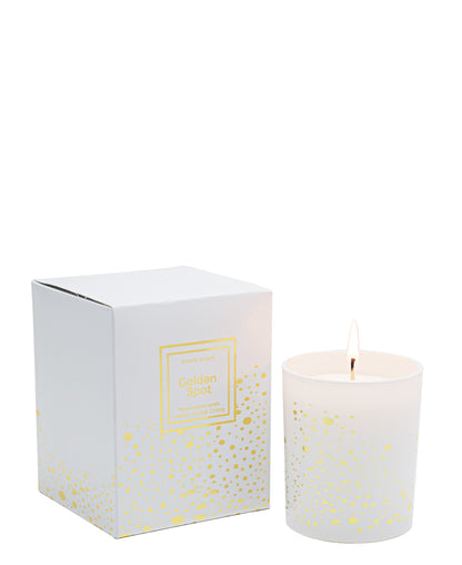 Golden Spot Candle - White