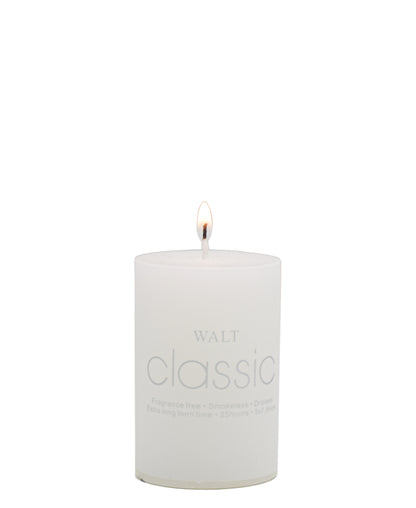 Urban Decor Candle Pillar 5 x 7.5cm - White