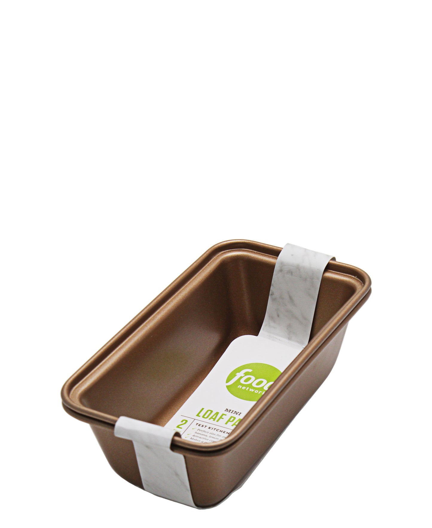Food Network 2pc Mini Loaf - Rose Gold